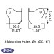 3 Leg Black Cabinet Corners - Pack of 4 + Screws